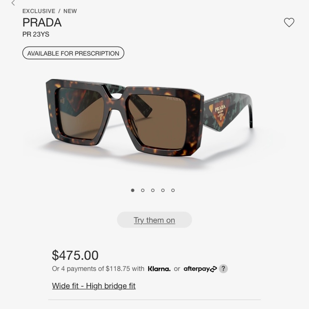 Exclusive Prada geometric sunglasses